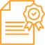 icono certif - naranja